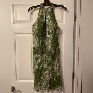 Green homecoming prom or cocktail dress